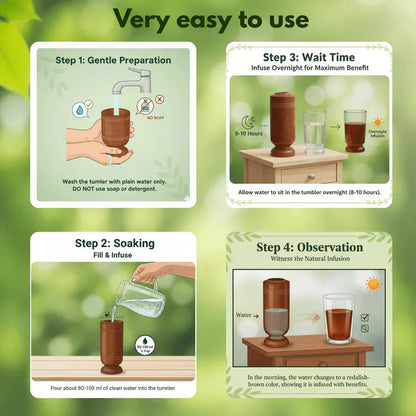 Ayurvedic Vijaysar Sugar Balance Wooden Tumbler
