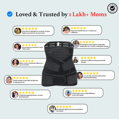 3-in-1 Post Pregnancy Belt for New Moms | Soft, Breathable & Skin-Friendly | 1 Year Warranty