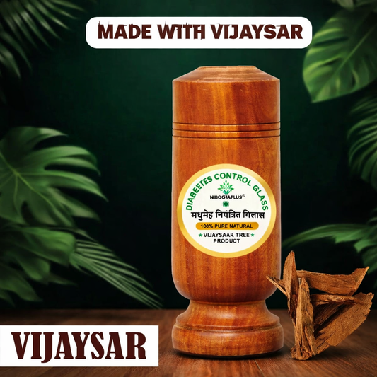 Ayurvedic Vijaysar Sugar Balance Wooden Tumbler